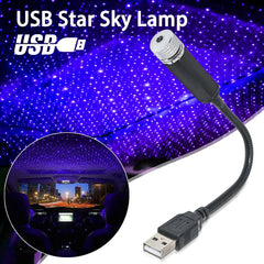 1 Pcs Mini LED Car Roof Star Night Lights Projector Light Interior Ambient Night Starry Sky USB LED Decorative Lights - Chic Cart