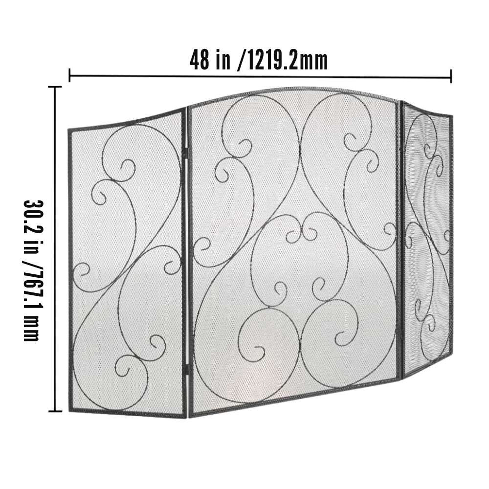Fireplace Screen 1 Panel with Door Iron