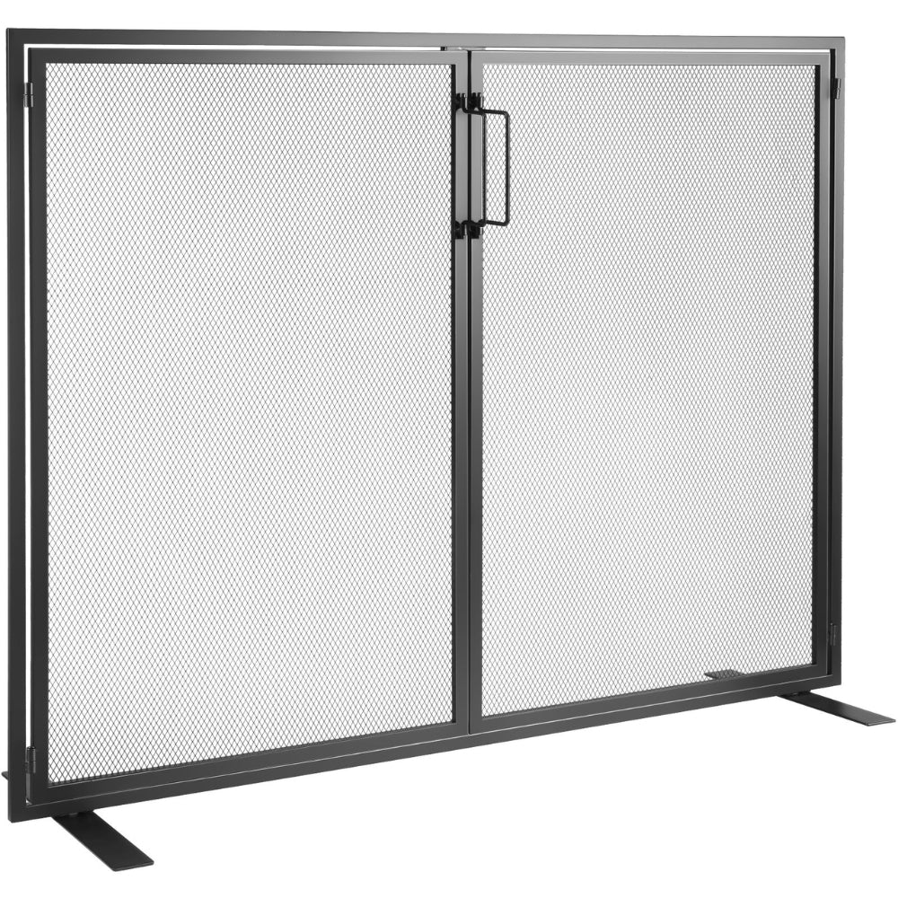 Fireplace Screen 1 Panel with Door Iron