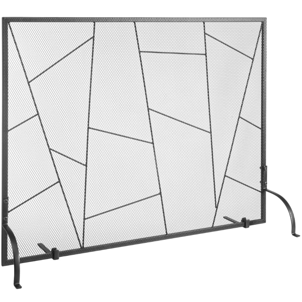 Fireplace Screen 1 Panel with Door Iron