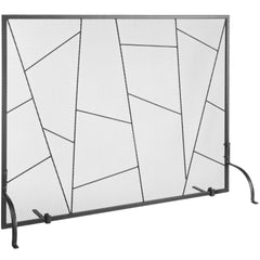 Fireplace Screen 1 Panel with Door Iron