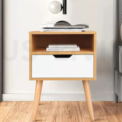 Bedside Table Nightstand Side Storage Cabinet Scandinavian