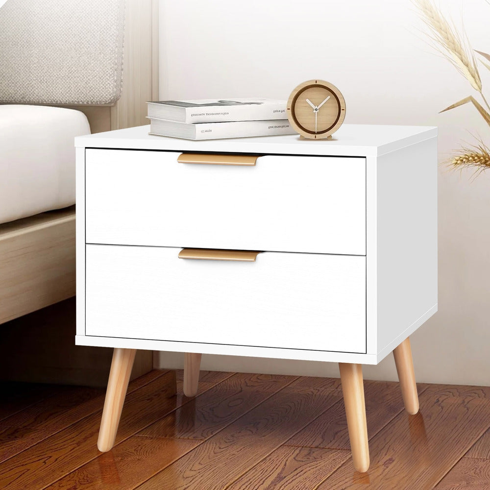 Bedside Table Nightstand Side Storage Cabinet Scandinavian