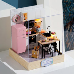 Magic Wooden Doll House Mini Kit DIY Handmade Assembly Model Building Room