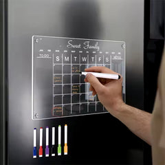 Fridge Magnet Calendar Magnetic Board Weekly Planner Reusable