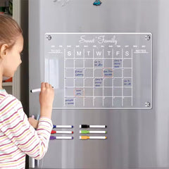 Fridge Magnet Calendar Magnetic Board Weekly Planner Reusable