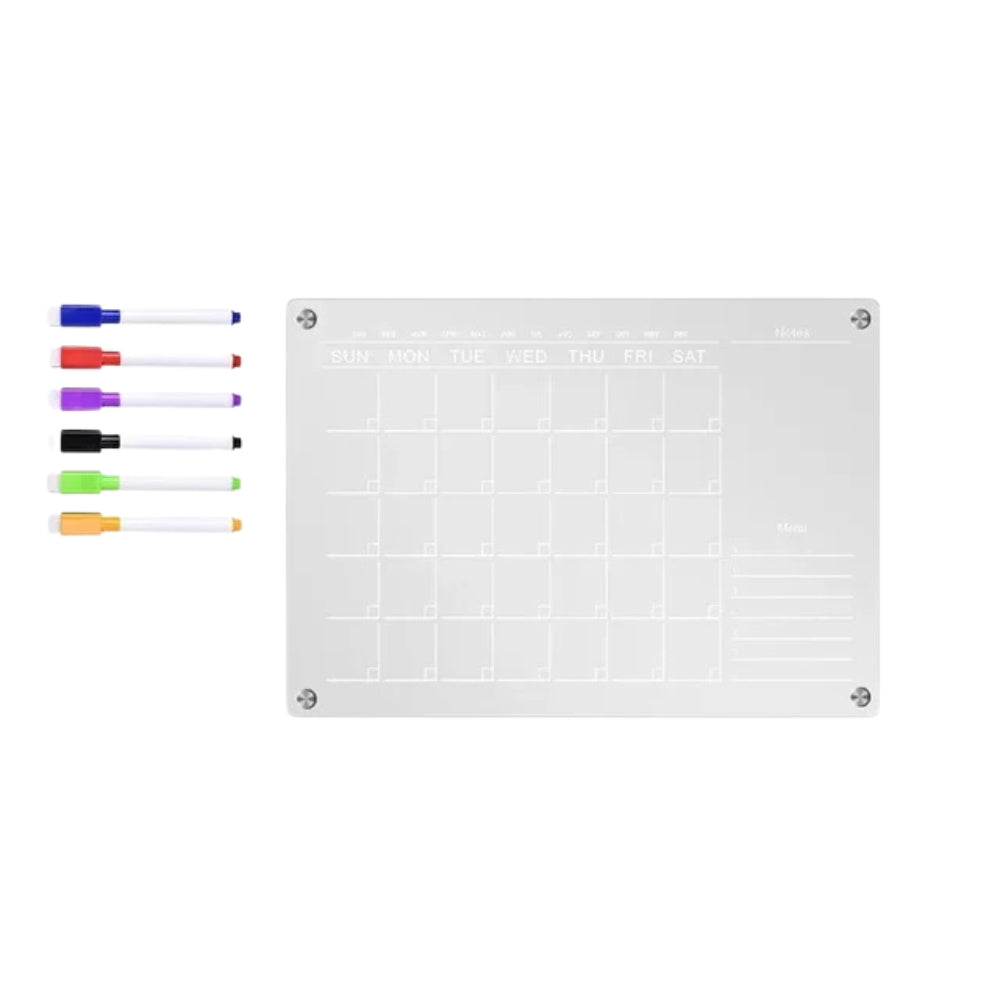 Fridge Magnet Calendar Magnetic Board Weekly Planner Reusable