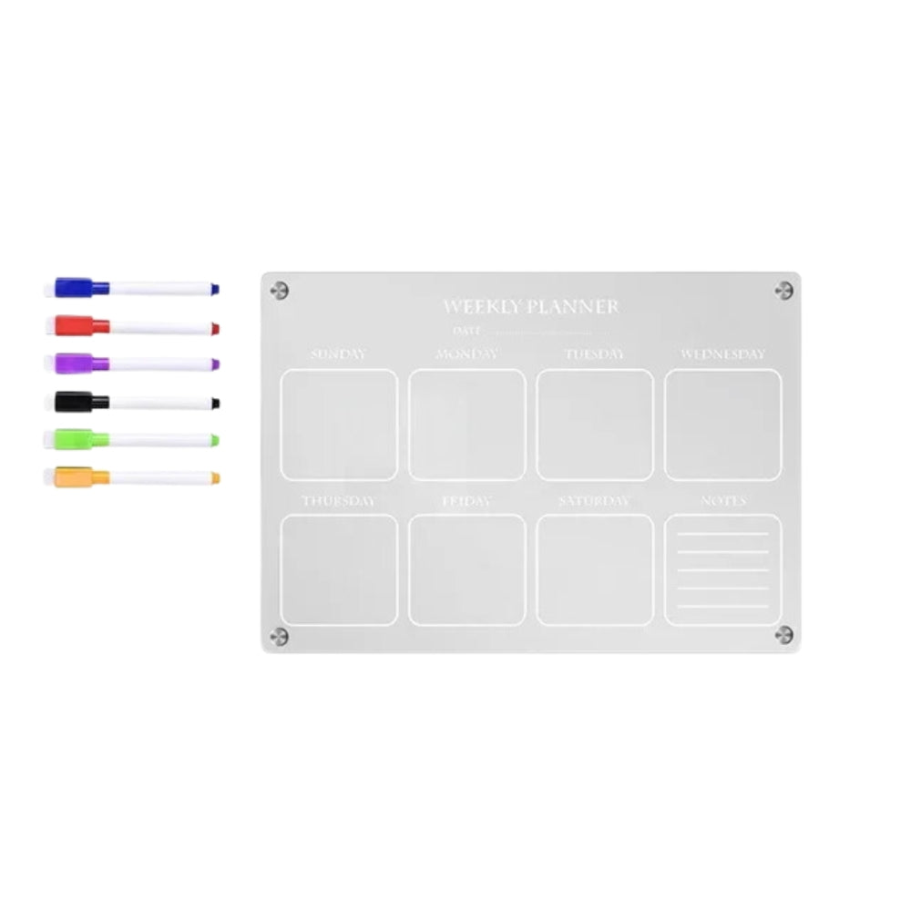 Fridge Magnet Calendar Magnetic Board Weekly Planner Reusable