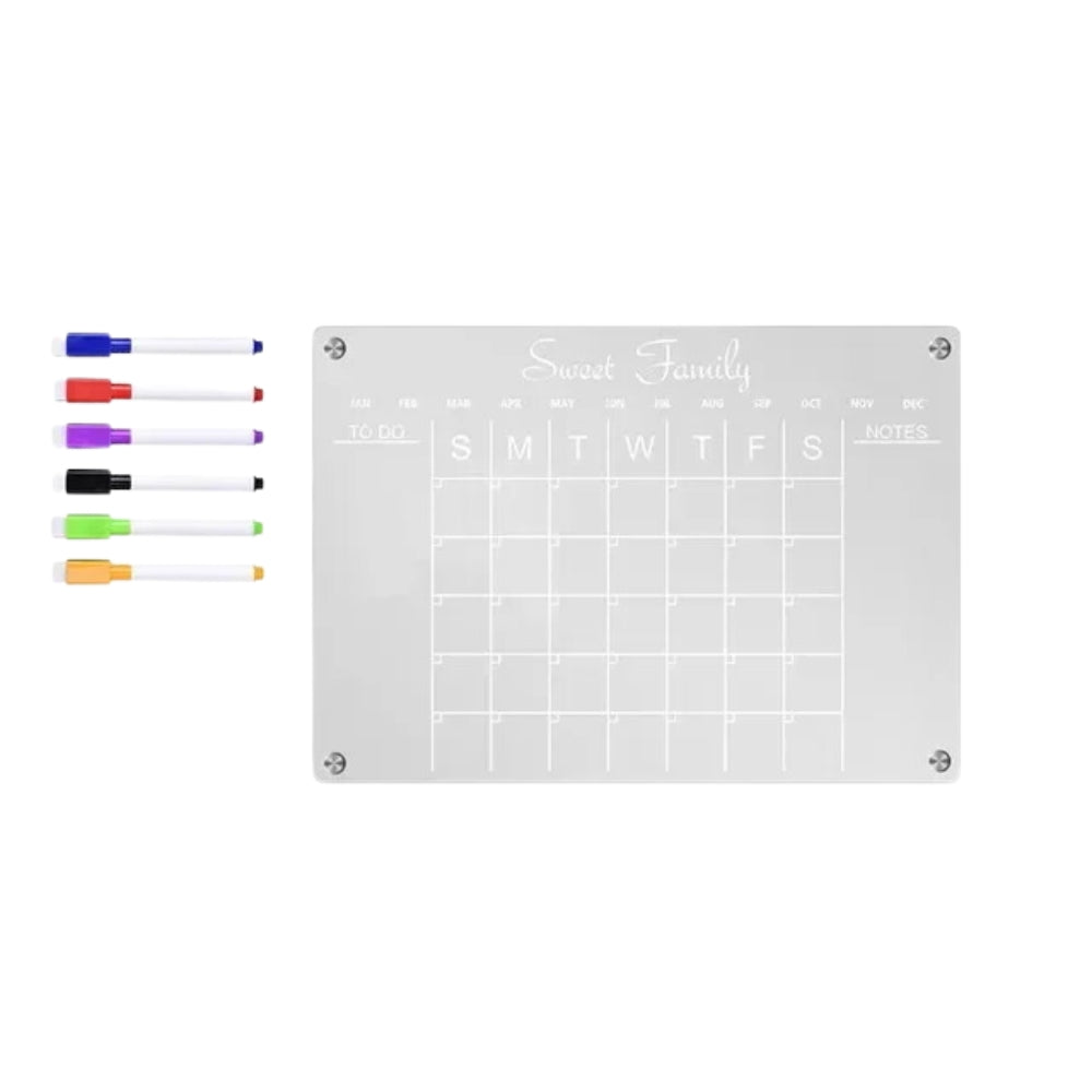 Fridge Magnet Calendar Magnetic Board Weekly Planner Reusable
