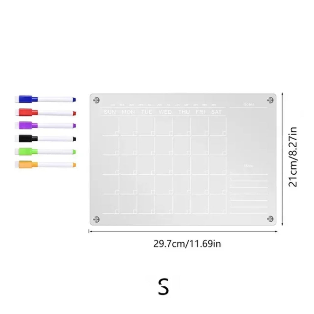 Fridge Magnet Calendar Magnetic Board Weekly Planner Reusable