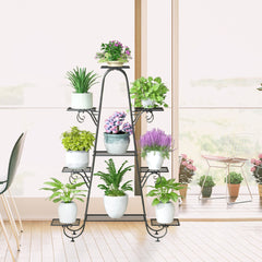 9 Tier Metal Plant Stand Garden Flower Pots Holder Display Rack