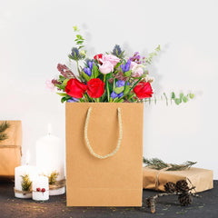Kraft Paper Bags Gift Shopping Carry Craft Brown Bag with Handles