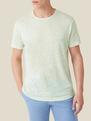 Men's T Shirts Light Green Color Short Sleeve Soft Crew Neck