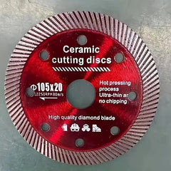 105mm Diamond Turbo Cutting Disc Saw Blade Porcelain Ceramic Tile For Cutting Stone Marble Granite Brick Masonry Concrete - Chic Cart