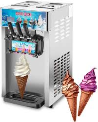 Electric Soft Ice Cream Machine Commercial Kitchen Appliances Three Flavors Big Output 220V 110V - Chic Cart 