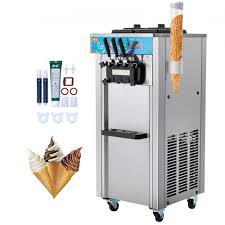 Electric Soft Ice Cream Machine Commercial Kitchen Appliances Three Flavors Big Output 220V 110V - Chic Cart 