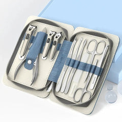 9 In 1 High Quality travel kit Stainless Steel Nail Clippers With Storage Bag For Men And Women, Household nail art tool - Chic Cart