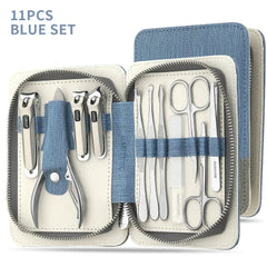 9 In 1 High Quality travel kit Stainless Steel Nail Clippers With Storage Bag For Men And Women, Household nail art tool - Chic Cart