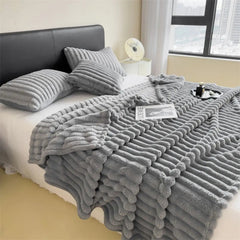 Versatile Thick Striped Multifunctional Blanket - Chic Cart