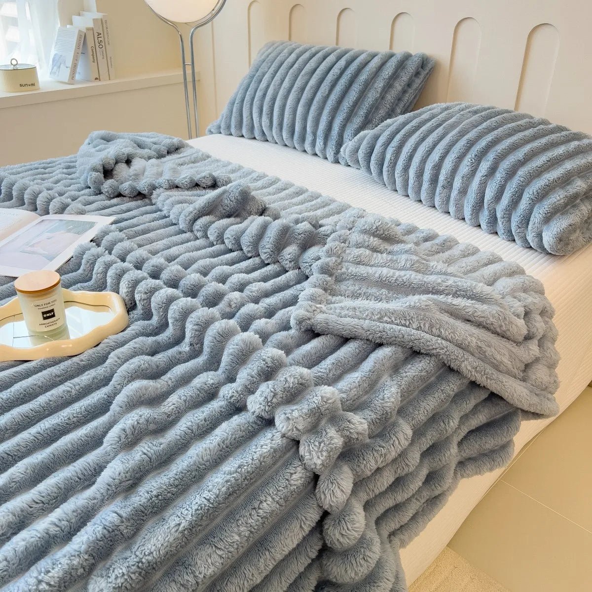 Versatile Thick Striped Multifunctional Blanket - Chic Cart