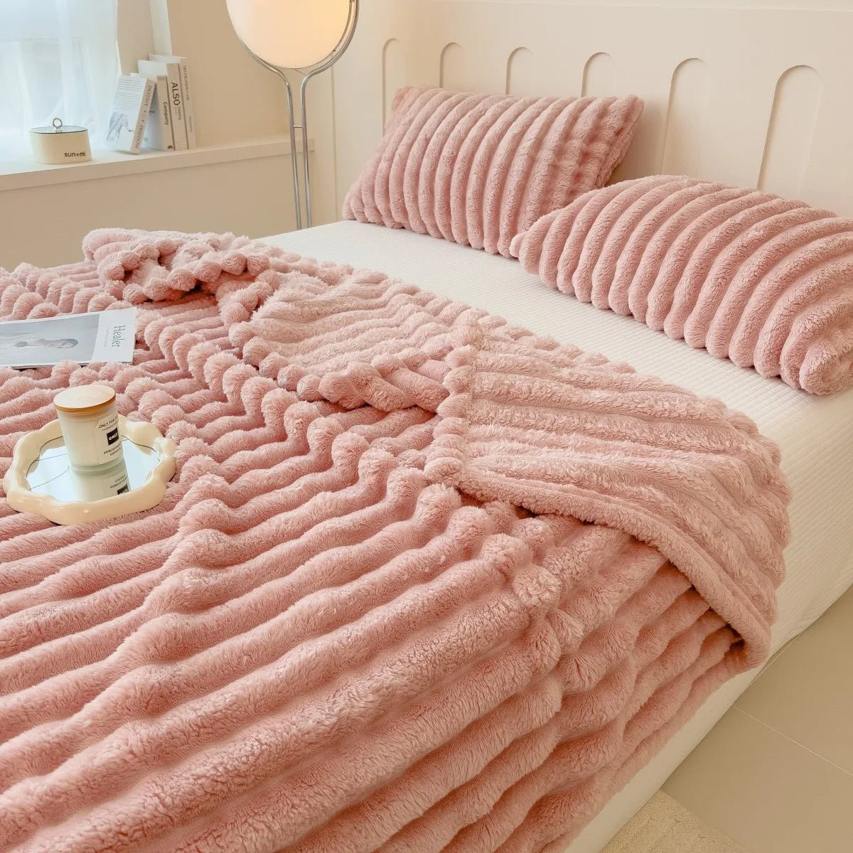 Versatile Thick Striped Multifunctional Blanket - Chic Cart