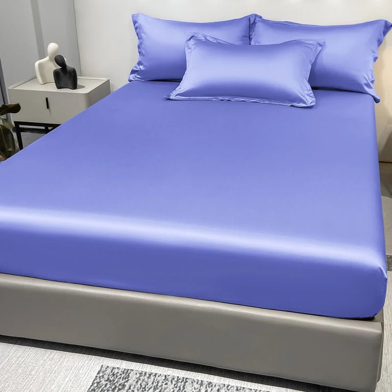 Elegant Satin Fitted Sheet in Ice Silk - Chic Cart