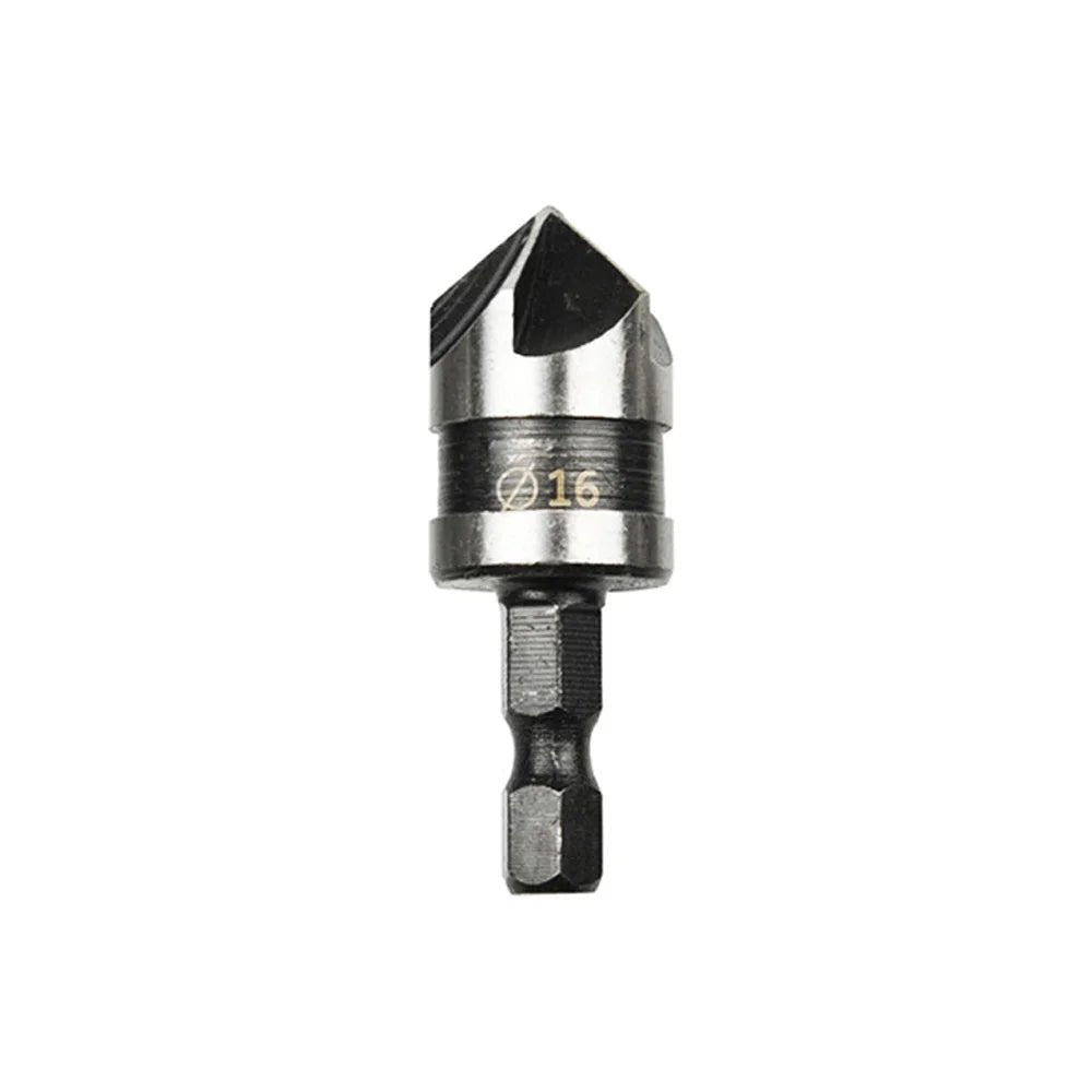 STONEGO Countersink Drill Bit - 12mm, 16mm, 19mm Diameters, 1/4" Hex Shank, 90° Chamfer Tool for Woodworking - Chic Cart