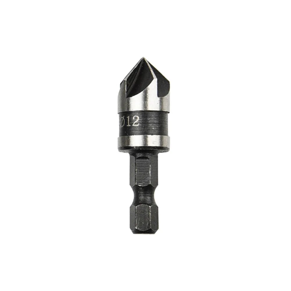 STONEGO Countersink Drill Bit - 12mm, 16mm, 19mm Diameters, 1/4" Hex Shank, 90° Chamfer Tool for Woodworking - Chic Cart