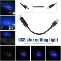 1 Pcs Mini LED Car Roof Star Night Lights Projector Light Interior Ambient Night Starry Sky USB LED Decorative Lights - Chic Cart