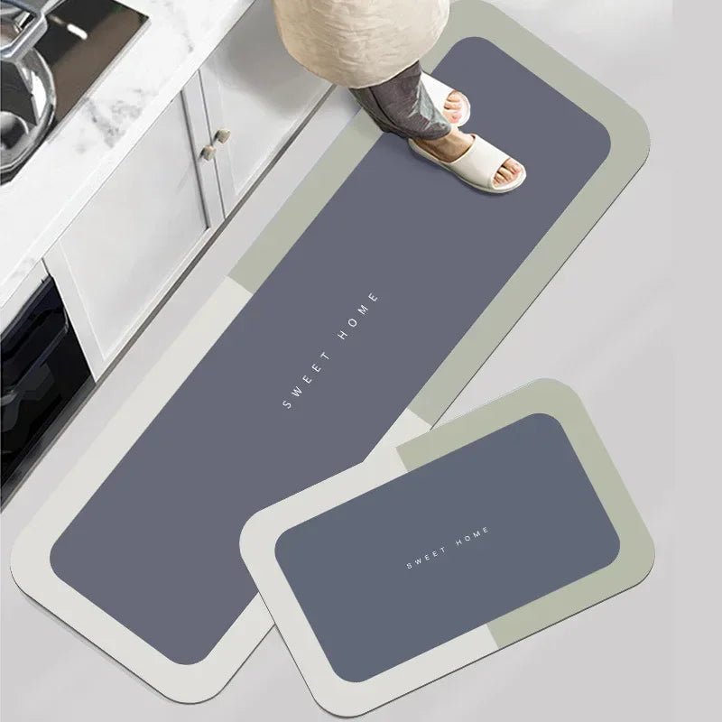 2Pcs Kitchen Floor Mats Waterproof Non - slip Dirt - resistant Foot Mats Household Mats Entry Door Door Mats Carpet Long Strips - Chic Cart