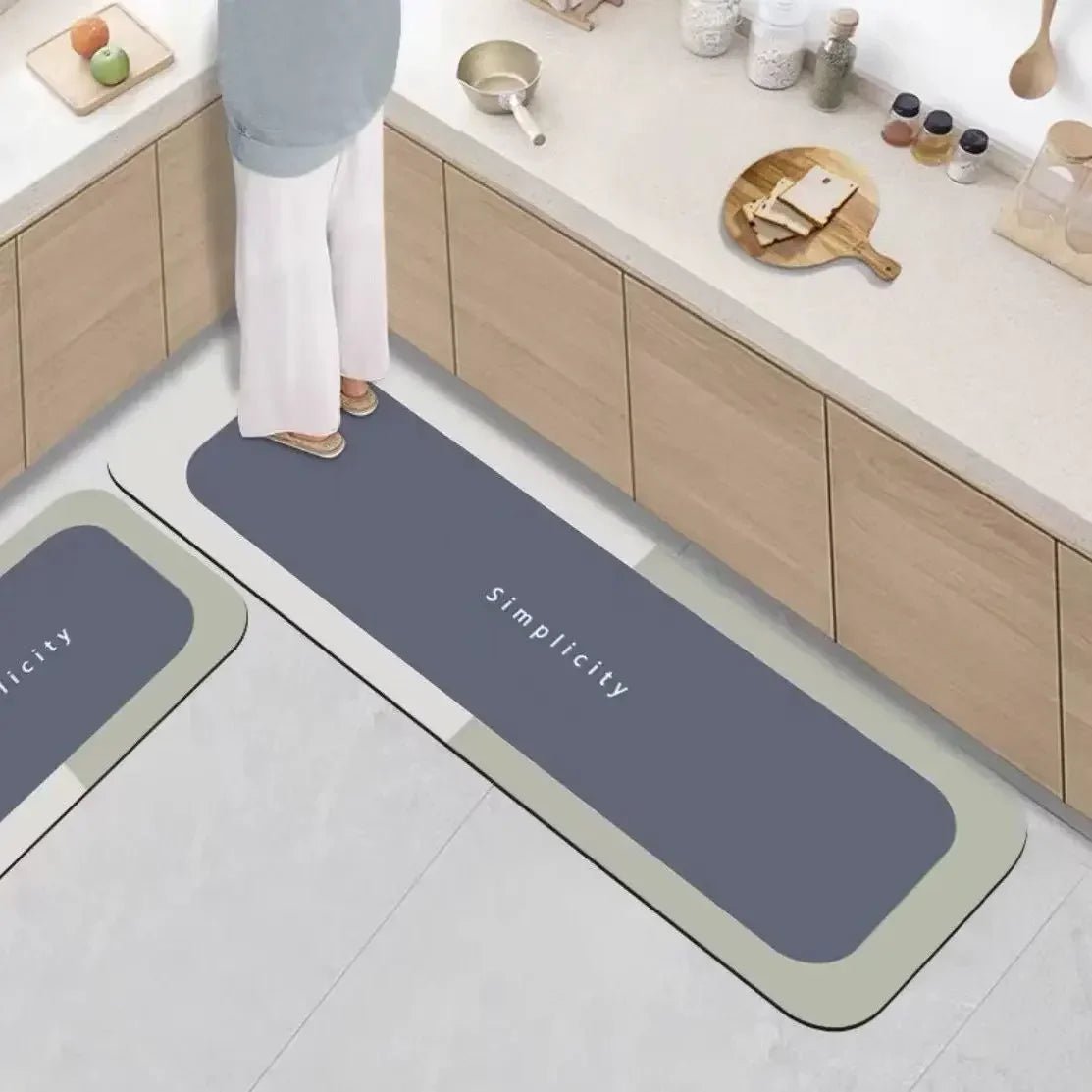 2Pcs Kitchen Floor Mats Waterproof Non - slip Dirt - resistant Foot Mats Household Mats Entry Door Door Mats Carpet Long Strips - Chic Cart