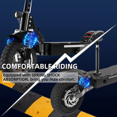 1600W X750 Electric Scooter Adults 52V Fast Motor 65km/h & 80km Long Range 150kg Load Tax Free Folding Escooter - Chic Cart