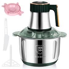 Electric Meat Grinder Chopper Stainless Steel Kitchen Machines Vegetable Crusher Slicer Machine Household Mixer Food Processors - Chic Cart