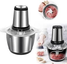 Electric Meat Grinder Chopper Stainless Steel Kitchen Machines Vegetable Crusher Slicer Machine Household Mixer Food Processors - Chic Cart