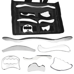 2/4/7Pcs Stainless Steel Graston Massage Tools IASTM Gua Sha Fascia Physiotherapy for Muscle Relax, Anti - cellulite, Body Shaping - Chic Cart