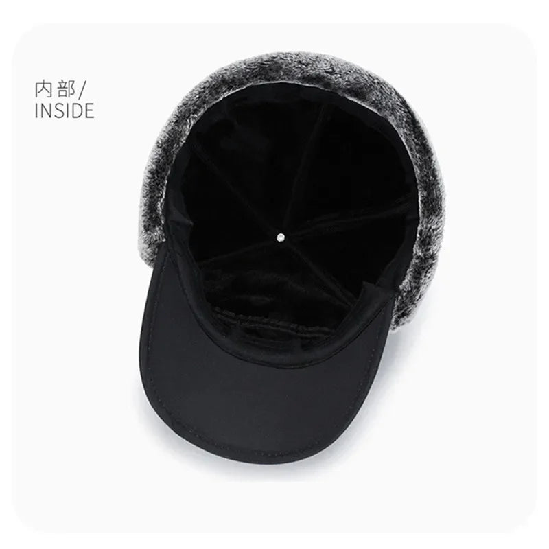 2024 Winter Warm Thickened Artificial Fur Baseball Hat Men's and Women's Skiing Soft Extreme Cold Hat Fishing Hat Outdoor - Chic Cart
