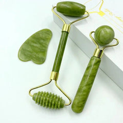 Natural Jade Face Massager Gua Sha Stone Face Guasha Masaje Facial Board Acupoint Eye Care SPA Massager Tool massage visage - Chic Cart