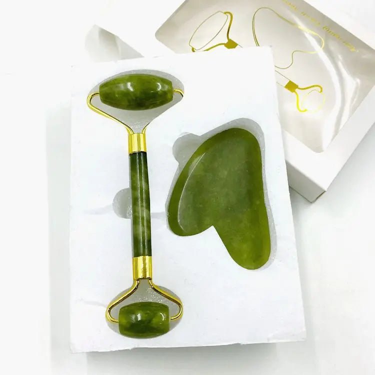 Natural Jade Face Massager Gua Sha Stone Face Guasha Masaje Facial Board Acupoint Eye Care SPA Massager Tool massage visage - Chic Cart