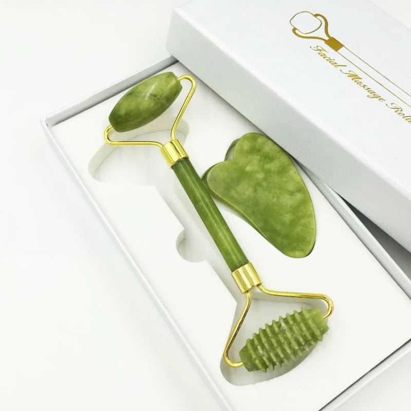 Natural Jade Face Massager Gua Sha Stone Face Guasha Masaje Facial Board Acupoint Eye Care SPA Massager Tool massage visage - Chic Cart