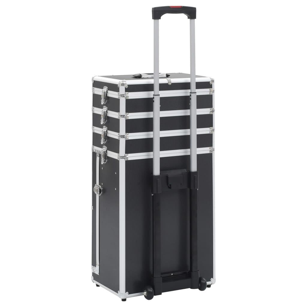 vidaXL Make - up Trolley Aluminium Black - Chic Cart