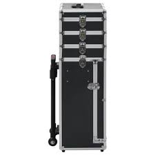 vidaXL Make - up Trolley Aluminium Black - Chic Cart