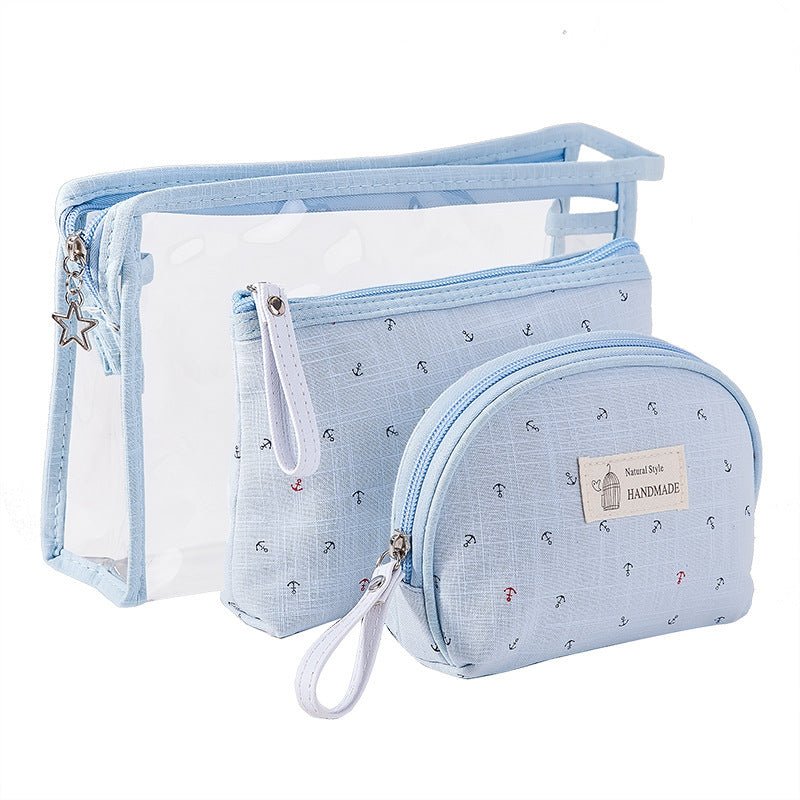 Three - piece make - up anchor bag - Chic Cart