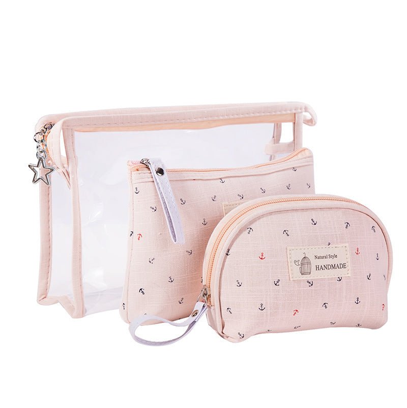 Three - piece make - up anchor bag - Chic Cart