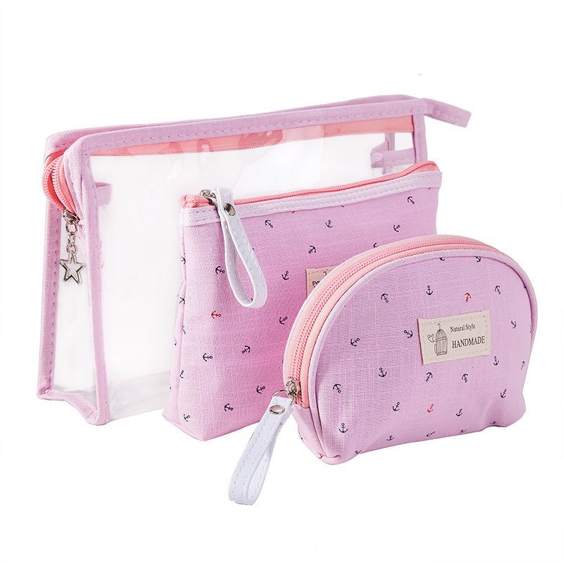 Three - piece make - up anchor bag - Chic Cart