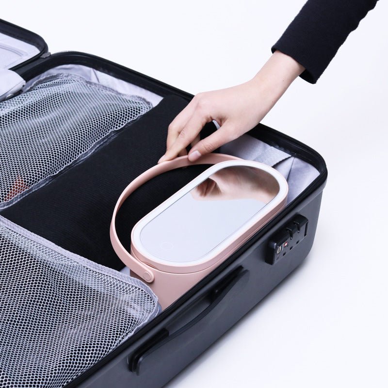 Creative Mini Muid Portable Make - Up Box Led Rechargeable Make - Up Mirror Night Light Travel Make - Up Desktop Make - Up Mirror - Chic Cart