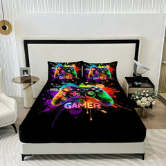 Vibrant 3PC Game Console Bedding Set - Chic Cart