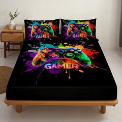 Vibrant 3PC Game Console Bedding Set - Chic Cart