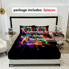Vibrant 3PC Game Console Bedding Set - Chic Cart