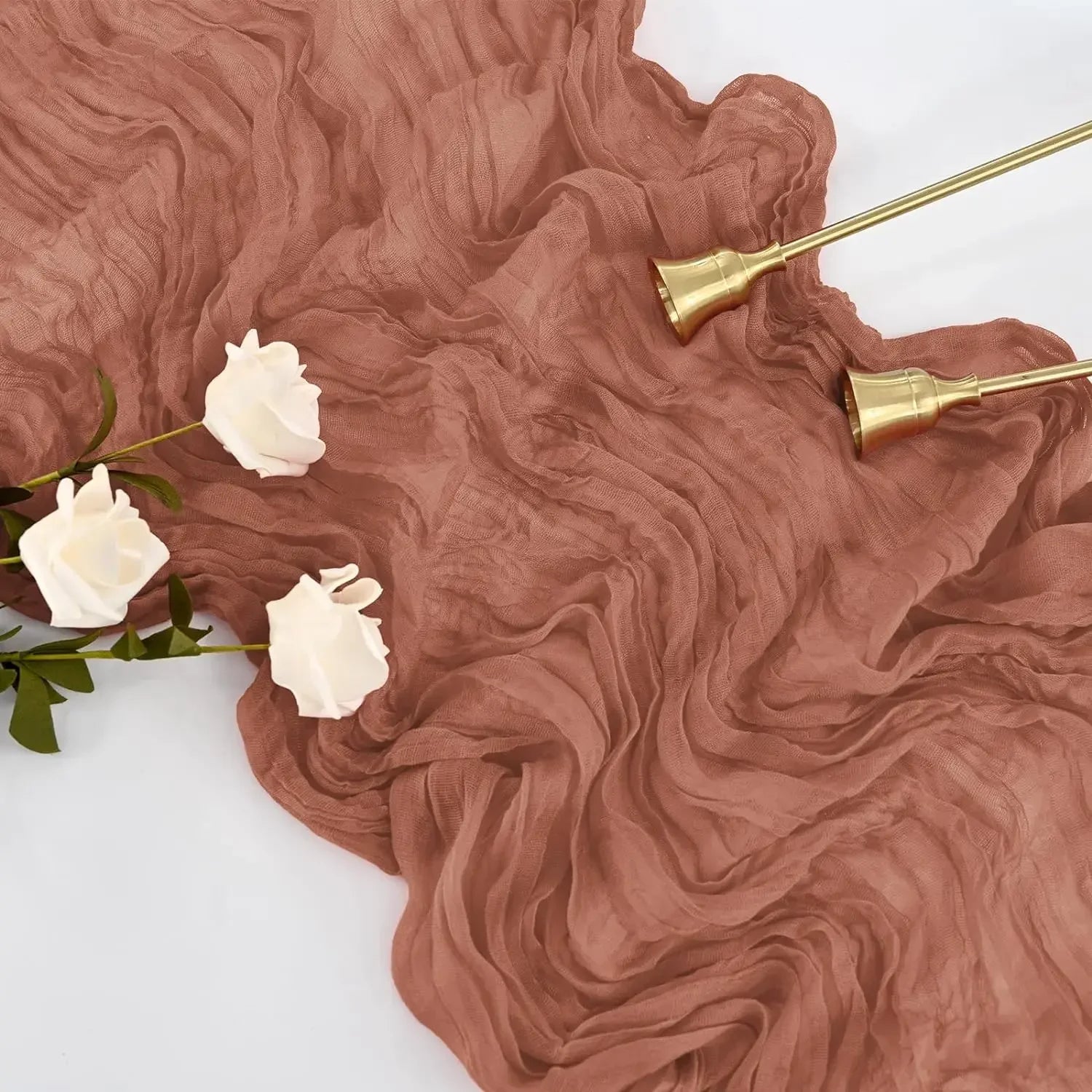 Rustic Boho 90x300CM Gauze Table Runner - Chic Cart