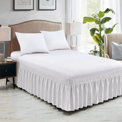 Elastic Bed Ruffle Skirt - Easy Setup & Soft Touch - Chic Cart
